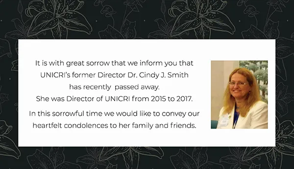 Remembering Cindy J. Smith, UNICRI's former Director
